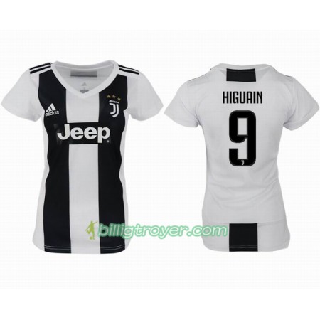 Billige Fotballdrakter Juventus HIGUAIN 9 Dame Hjemmedraktsett 2018/19 Kortermet